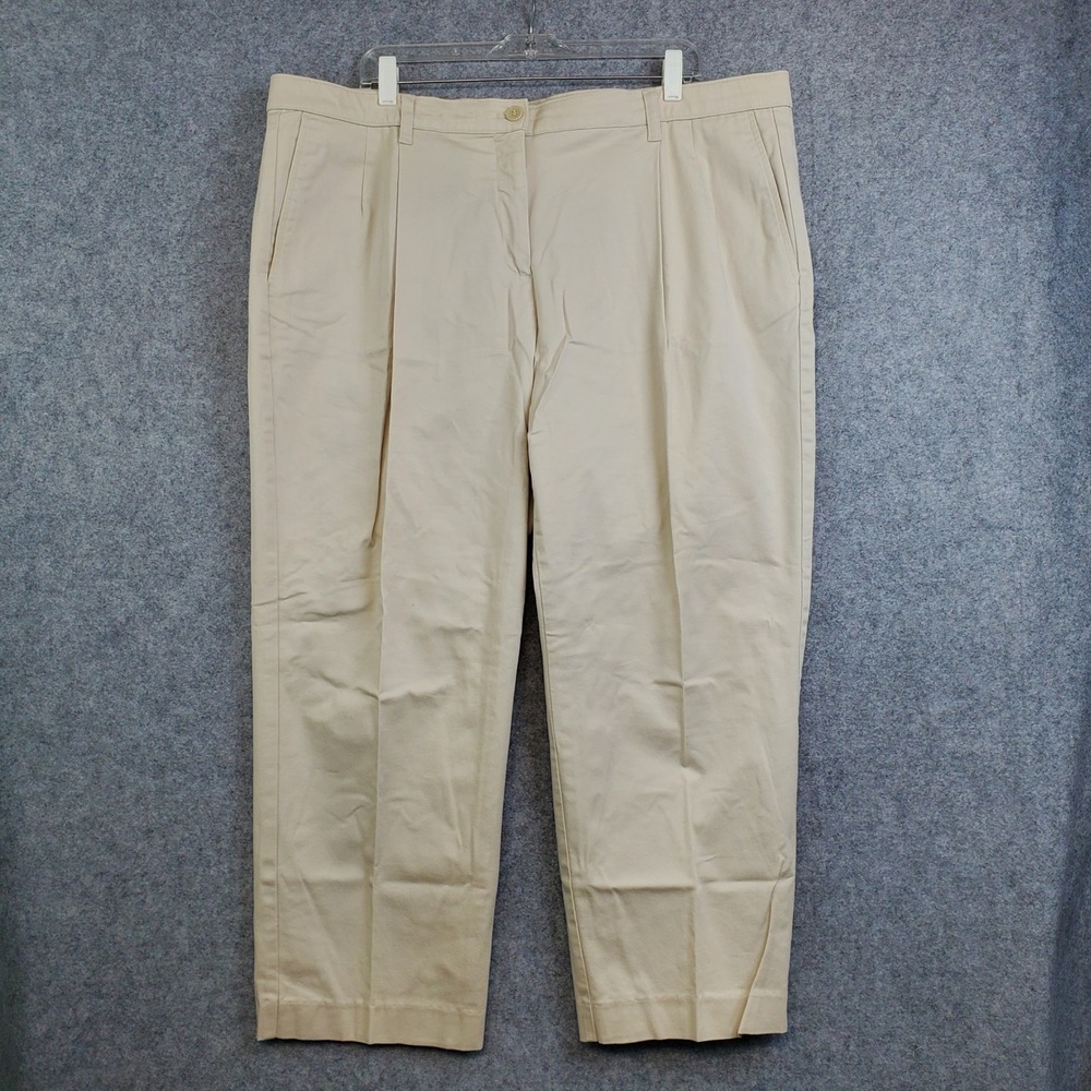Liz Claiborne Crop Ankle Pants Tapered Kylie Retro Pleated Front Size 24 Petite